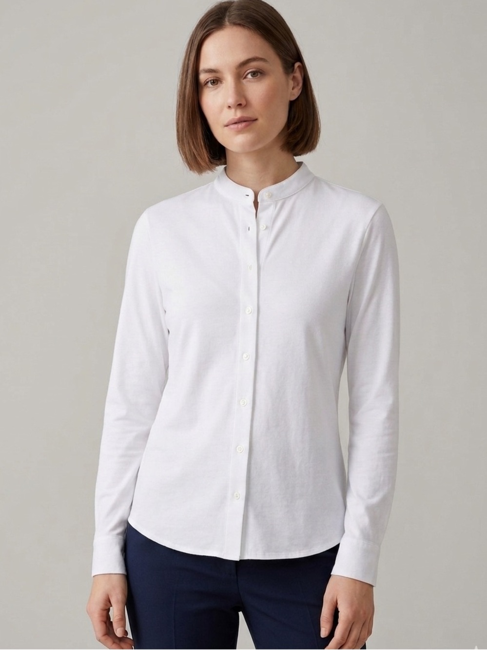 James Perse Sz S White Cotton Button Front Soft Casual Shirt